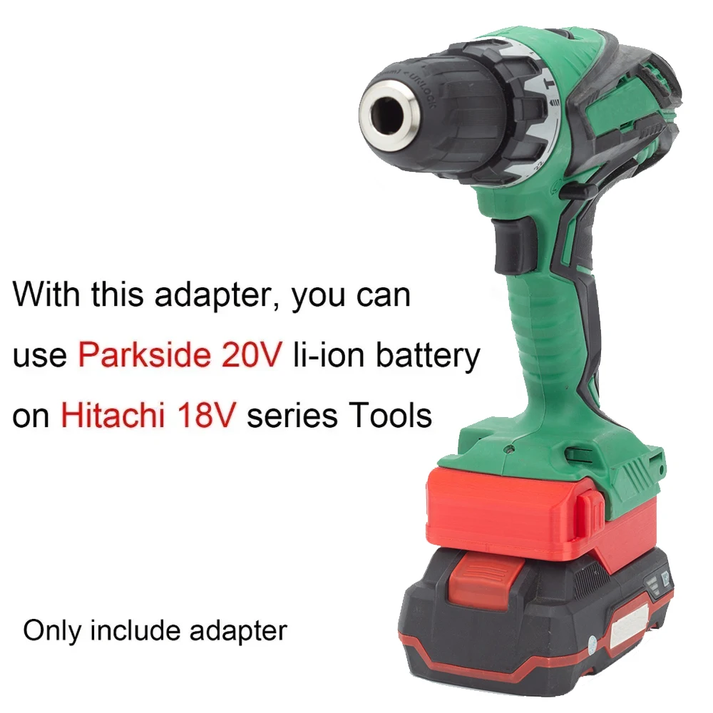 Battery Convert Adapter for Lidl Parkside X20V Li-ion to for  Hitachi for HiKOKI 18V Cordless Tools (Not include battery) adapter for lidl parkside x20v team li ion battery convert to for bosch 18v power drill tools not include tools and battery