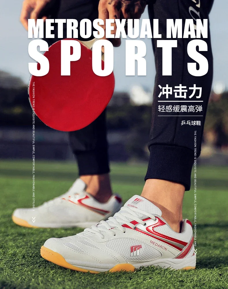 Description Picture 3 of itemMen and Women Table Tennis Shoes Non-Slip Sport Sneakers for Badminton Volleyball and More