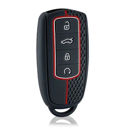 Silicone Keyless FOB Cover Case - Premium Remote Car Accessory (Red)
