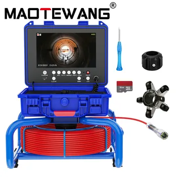 Sewer Inspection Camera 9 inch DVR Sewer Pipe Camera Meter Counter Endoscope Camera Borescope camera with and Self-Leveling 512H 1