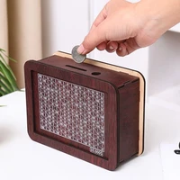 Money Box with Counter Wooden Money Cash Vault Handmade Money Storage Bank with Saving Money Goal Money Save Box for Child Adult 2