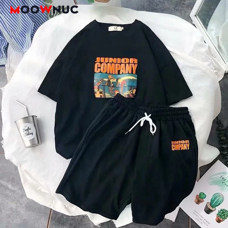 

Men's Casual Sets Summer T-Shirts + Short Sportswear Spring New 2022 Jogger Male Fashion Tracksuits Sweatshirt Hombre MOOWNUC