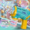 Automatic Bubble Machine Gun Toy With LED Flashlight Electric Hole Spurt Gatling Blowing Soap Bubble Outdoor Toys For Kids Gifts 3