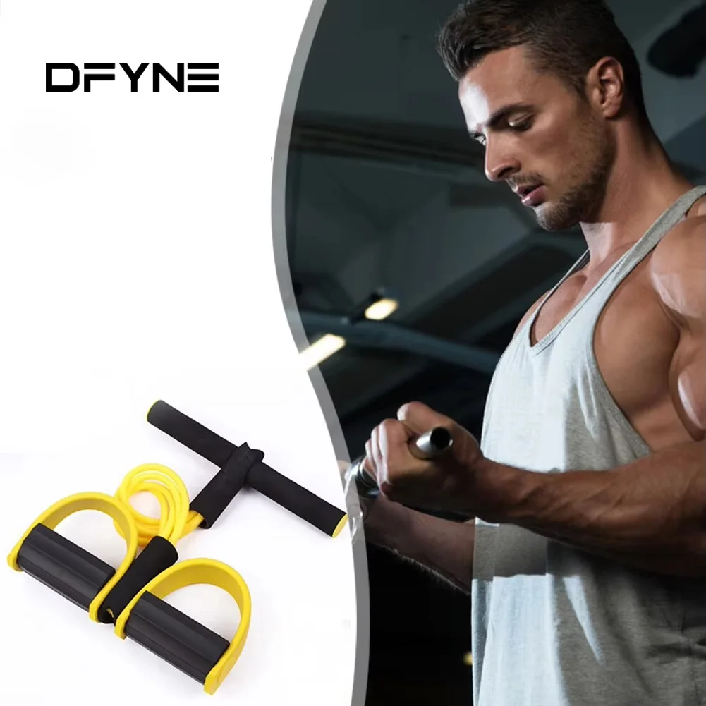 Four-Tube Pedal Tensioner Multi-Functional Household Fitness Equipment Yoga Abdominal Strengthening Elastic Band Tension Rope