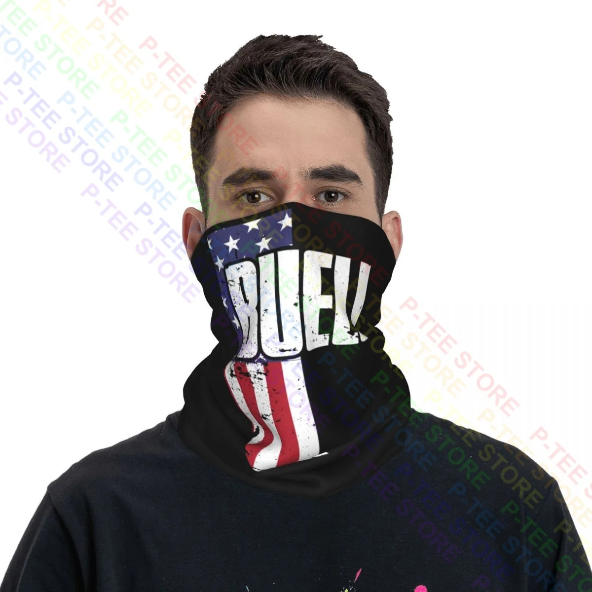 Buell Family American Flag Neck Gaiter Bandana Scarf Face Mask Soft Headwear Neck Warmer