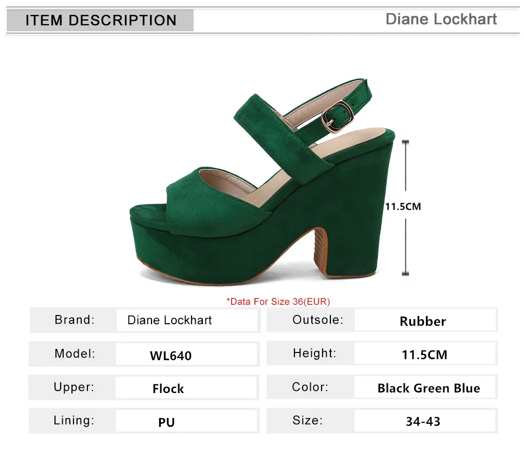 Woman Sandals High Heels Female Platform Ankle Strap Buckle Ladies Flock Wedge Shoes 2024 Summer Dropshipping Sandalias De Mujer