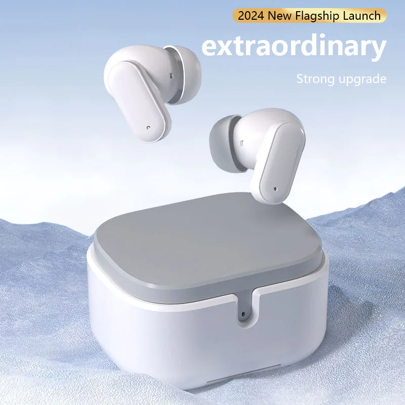 Wireless TWS earbuds bluetooth 5.4 stereo deep bass sound earphone IPX5 waterproof AI intelligent call noise reduction headphone