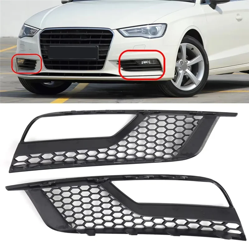 A73X-A3 8V 세단 2013-2016, 8V5807681A & 8V5807682A 용 자동차 앞 범퍼 안개등 그릴 커버