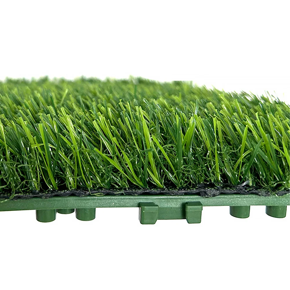 10 Pcs 12 Inchx12 Inch Grass Flooring Tiles Green Interlocking Grass Deck Tiles Flooring Decor Pad for Garden Lawn Patio Balcony