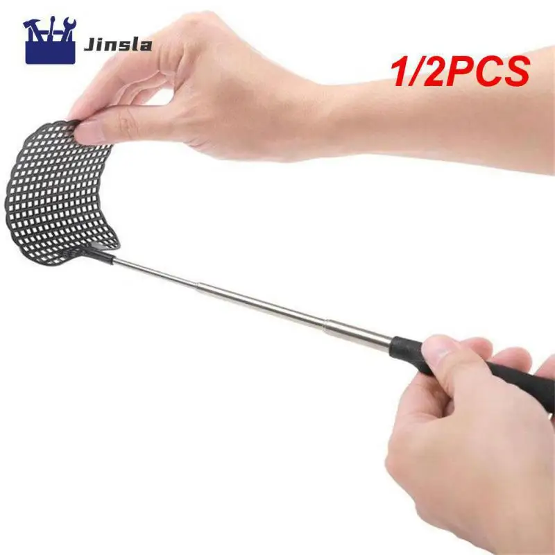 1/2PCS Adjustable Fly Swatters Telescopic Home Long Handle Flyswatter Extendable Flapper Insect Killer Hot Wholesale Plastic