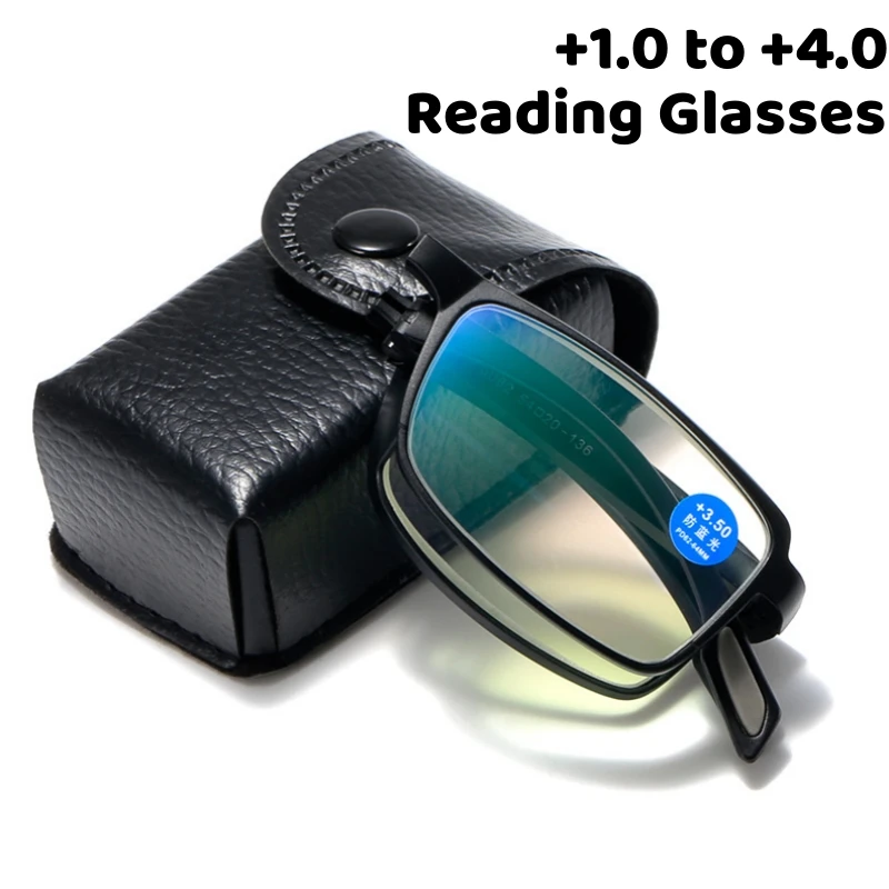 

HD Portable Middle-aged and Elderly Men Far Sight Glasses New TR90 Folding Reading Glasses Anti-blue Presbyopia Glasses