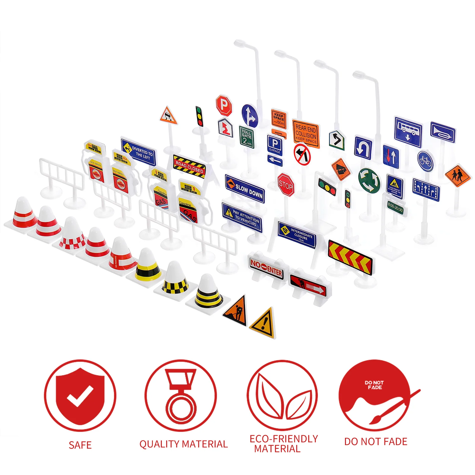 Plan Toys Traffic Signs Set 56Pcs for Children Educational