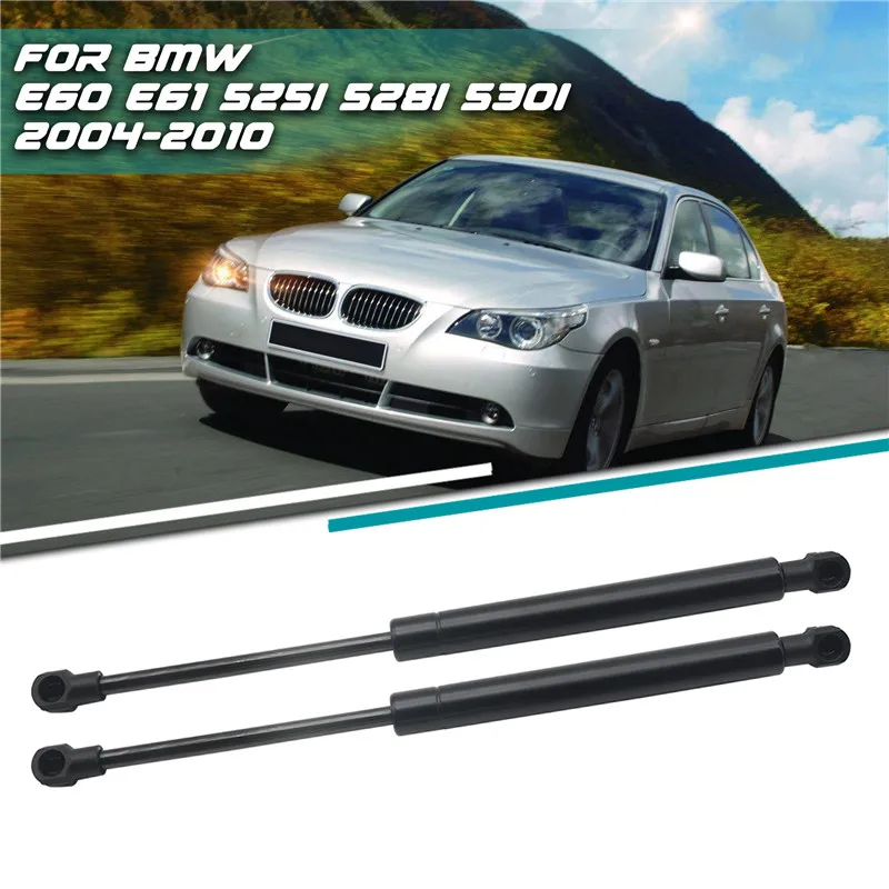 

2pcs Car Front Bonnet Hood Gas Lift Support Shock Struts Black For BMW 525i 528i 530i 535i 550i M5 2004-2010 Car Accessories