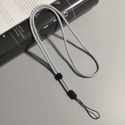 Fluorescent Adjustable Charm Phone Strap Lanyard with Anti - Loss Design - Nylon / Spandex (Grey)