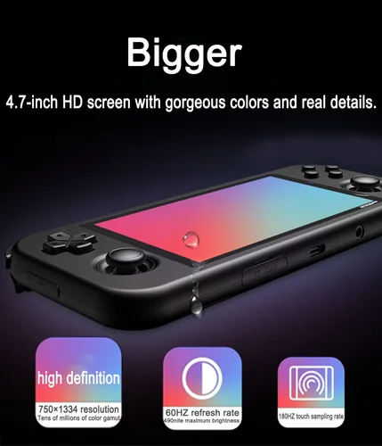 레트로이드 포켓 3 휴대용 게임 콘솔, 다 4.7 인치, 3G, 32GB, RP3, 안드로이드 11, 720P, HDMI, 와이파이, 5G, 게임 프론트엔드, 512G, 75000 게임 PSP 5
