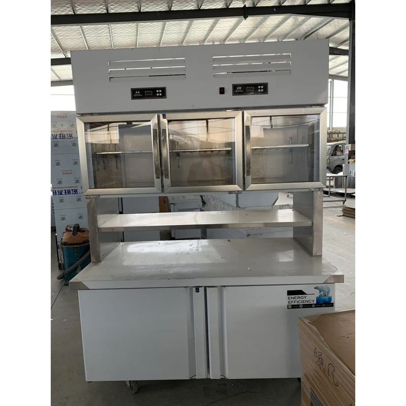

Sub-mother cabinet, upper refrigerated lower freezing operation table, stainless steel workbench freezer commercial