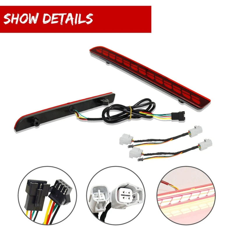 

12V Car LED Rear Bumper Reflector Lights For Toyota Sienna 2021 2022 Car Driving Turn Signal Brake Light