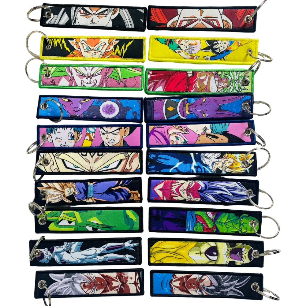 Japanische Anime Schlüssel anhänger Schlüssel ring Motorräder Autos Tasche Rucksack Chaveiro Stickerei Schlüssel anhänger Mode Schlüssel bund Geschenke