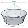 80CM Loose Mouth Folding Drop Fishing Net Shrimp Catcher Tank Casting Network Fish Eels Trap Cage Prawn Bait Crab Netting 2