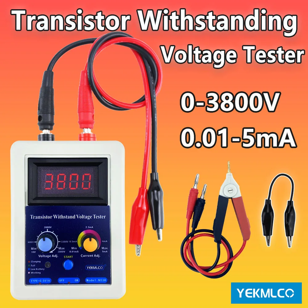 цена 0-3800V IGBT Tester Transistor Voltage Tester Diode MOS Triode MOV LED Voltage Capability Transistor Withstand Voltage Tester