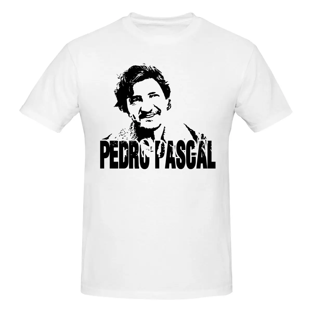 Pedro Pascal The Last Of Us Black T Shirt Cotton Crewneck Short Sleeve