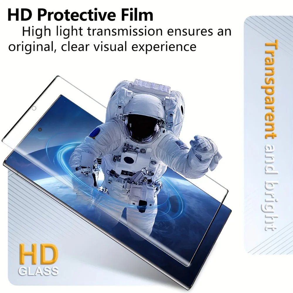 2Pcs Full Cover Tempered Glass for Samsung Galaxy S25 S24 S23 Ultra S22 S21 S20 Plus S23 S24 S25 FEUltra Clear Screen Protector