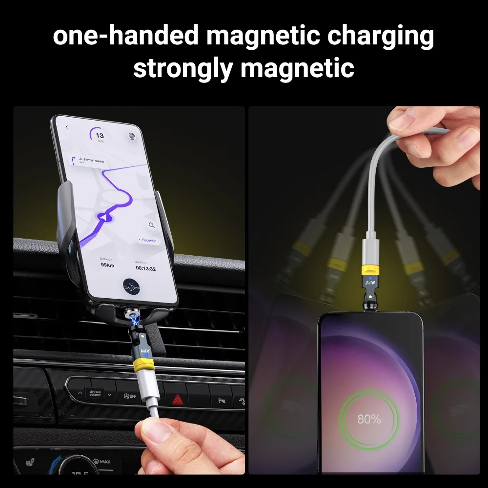 AUFU 540° Rotating Magnetic OTG Adapter - Universal Male Converter