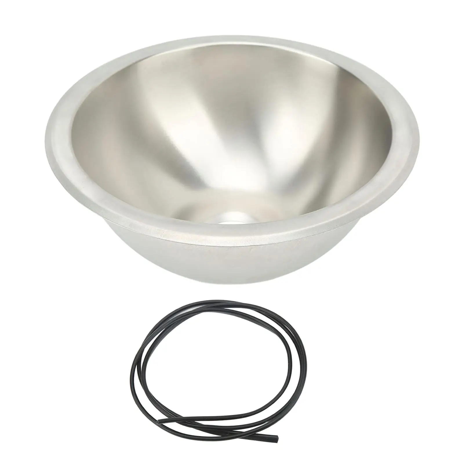10in Stainless Steel Marine RV Round Sink for camper Boat Space Saving Kitchen Sink