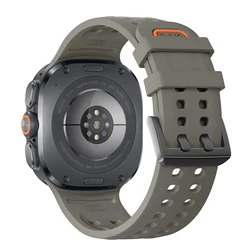 Premium Marine Silicone Sport Strap for Smartwatches - Durable and Comfortable Bracelet Band (Mocha - Ultra Logo)