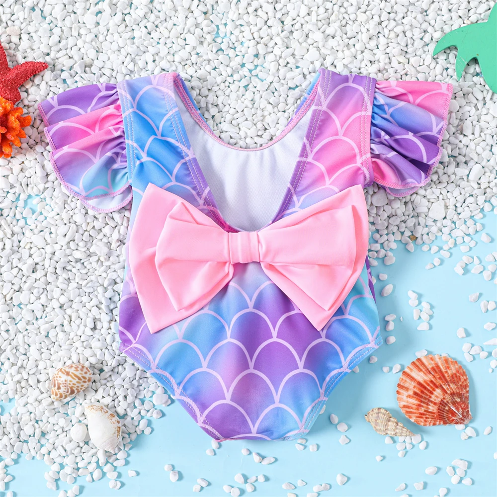 

Summer Kids Toddlers Swimsuit One-piece Bathiing Suit Digtial Print Baby Bathing Suit Overall Jumpsuit Summer Beachwear Swimwear