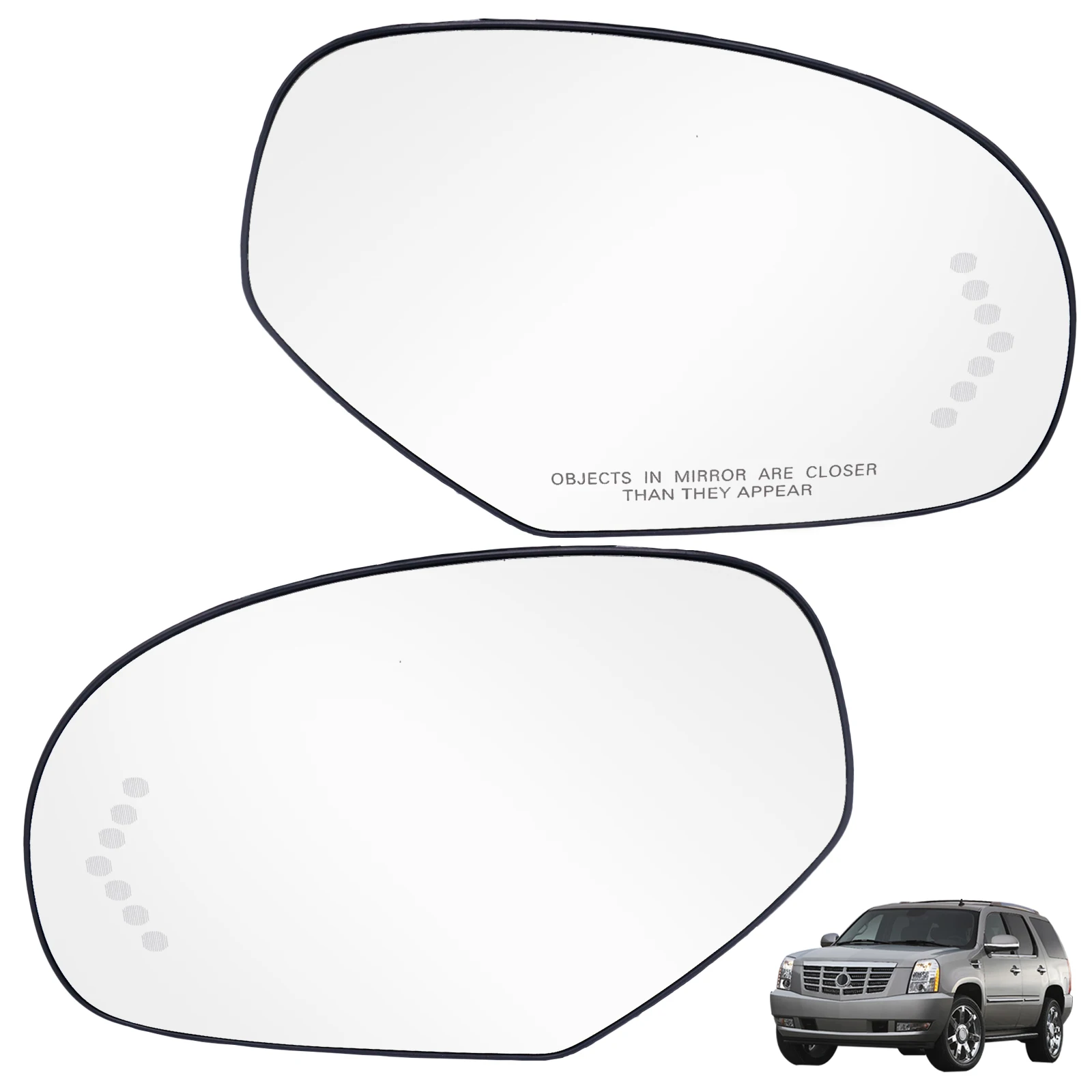 Side Wing Mirror Glass For Cadillac Escalade ESV Chevrolet Avalanche