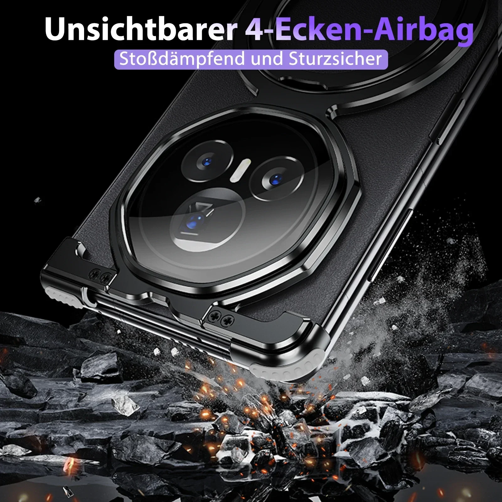 Eary for Huawei Honor Magic Vs3 Vs2 Phone Case with Magsafe Kickstand 360°Rotatable Magnetic Frameless Shockproof V3 V2 Shells