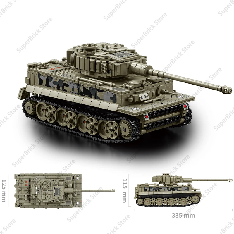 Military Weapons World War II Tanks Military Armored Vehicles Field Ambulances Army Trucks Model Building Bricks Blocks DIY Toys - 4