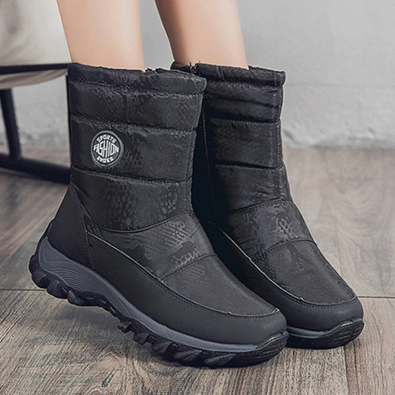 

Snow Women Boots Soft Boots Ladies Waterproof Shoes For Women Zipper Ladies Shoes Plus Size Comfortable Botas Mujer Winter Shoes