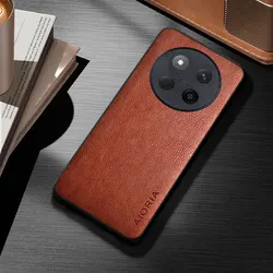 Elegant PU Leather Case - Business Style Durable Cover - Honor x9c (Brown)