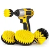 Electric Scrubber Brush Drill Brush Kit Power Drills Scrubber Brush For Carpet Glass Car Tires Nylon Brushes 2/3.5/4'' 1