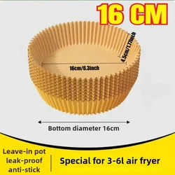 Non - Stick Air Fryer Parchment Liners - Essential Baking and Kitchen Tool - 50PCS (16CM - Round)