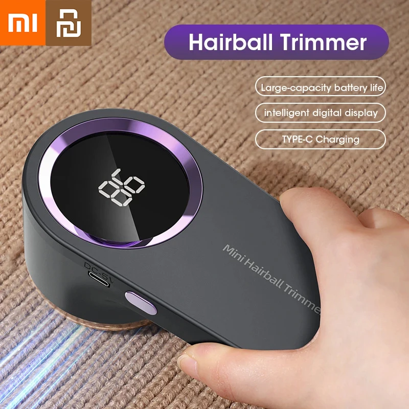 Xiaomi-Youpin Removedor de Lint, Aparador Elétrico Hairball, Smart LED Digital Display, Tecido, Carregamento USB, Portátil, Profissional, Rápido