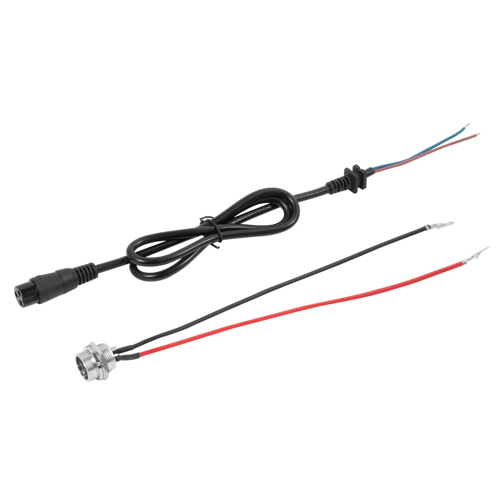 電動スクーター用充電コネクタ,3ピン,インラインジャック,3穴