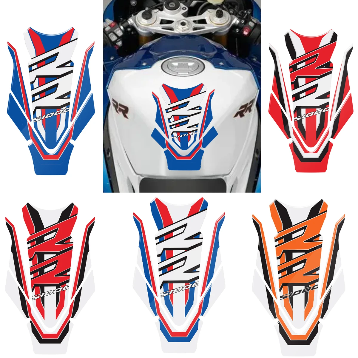 For BMW S1000RR S1000 RR 2019 2020 2021 2022 Motorcycle Gas Tank Pad Protector 3D Resin