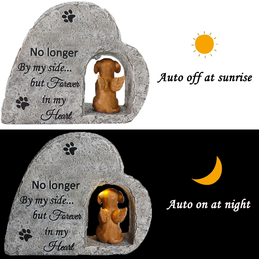 Personalized Solar-Powered Dog Memorial Stone 5 | Personalized Solar-Powered Dog Memorial Stone 5