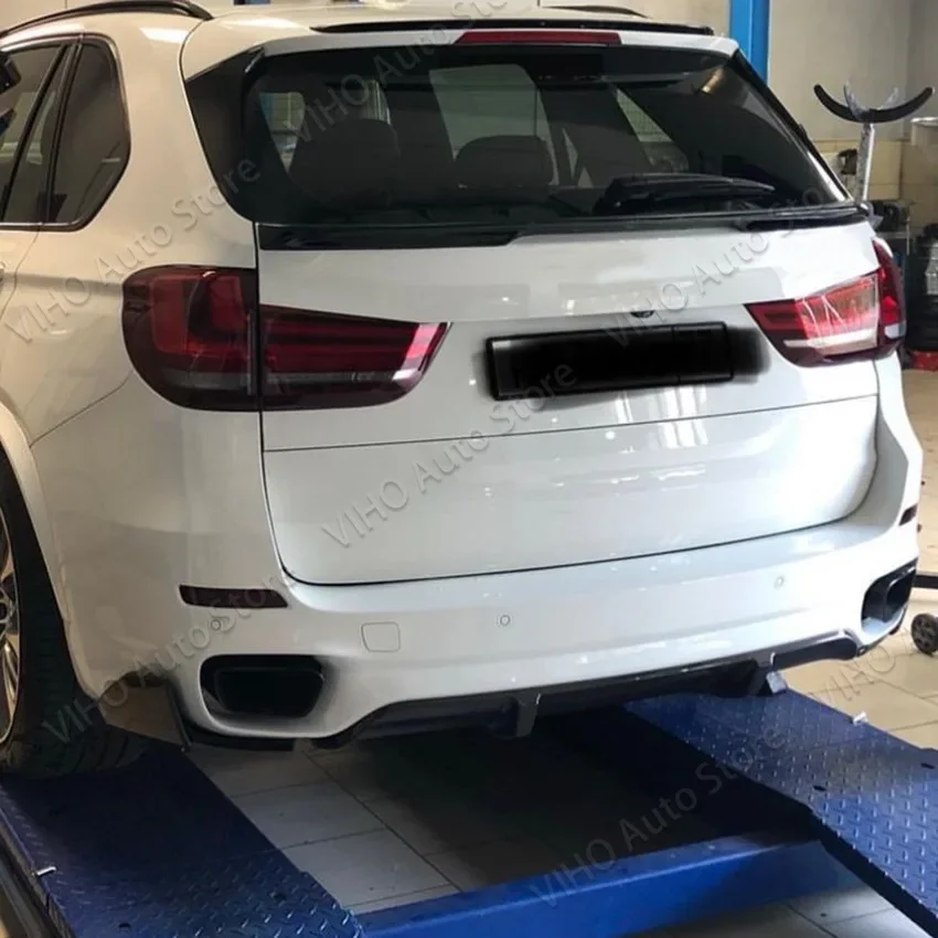 자동차 리어 범퍼 디퓨저 립 탄소 섬유 룩 MP 스타일 스포일러 스플리터 플레이트, BMW X5 F15 M 스포츠 2014 2015 2016 2017 2018