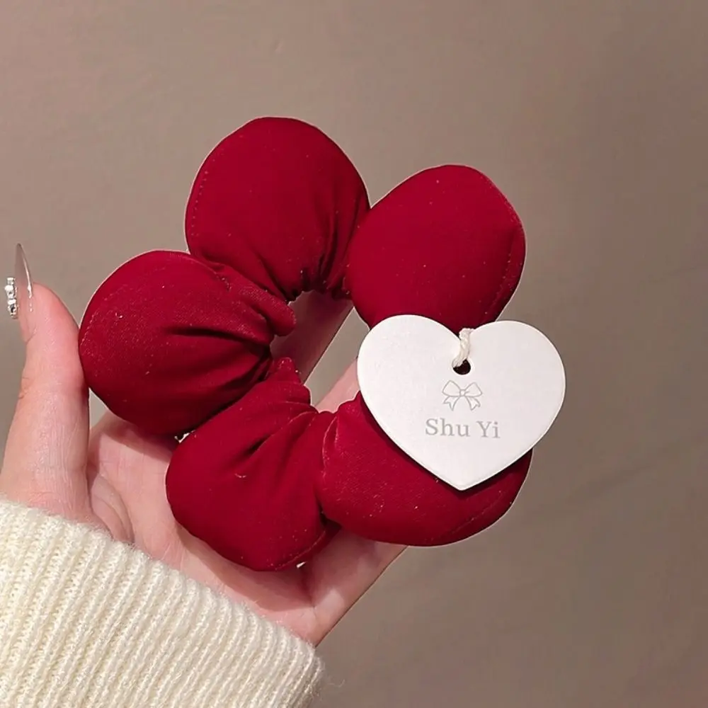 Oversized Handmade Plaid Cotton Flower Scrunchie Hairband