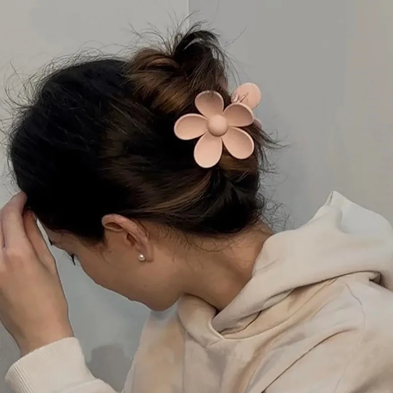 Pinza para el pelo con forma de flor de Corea para mujeres y niñas, pasador  de