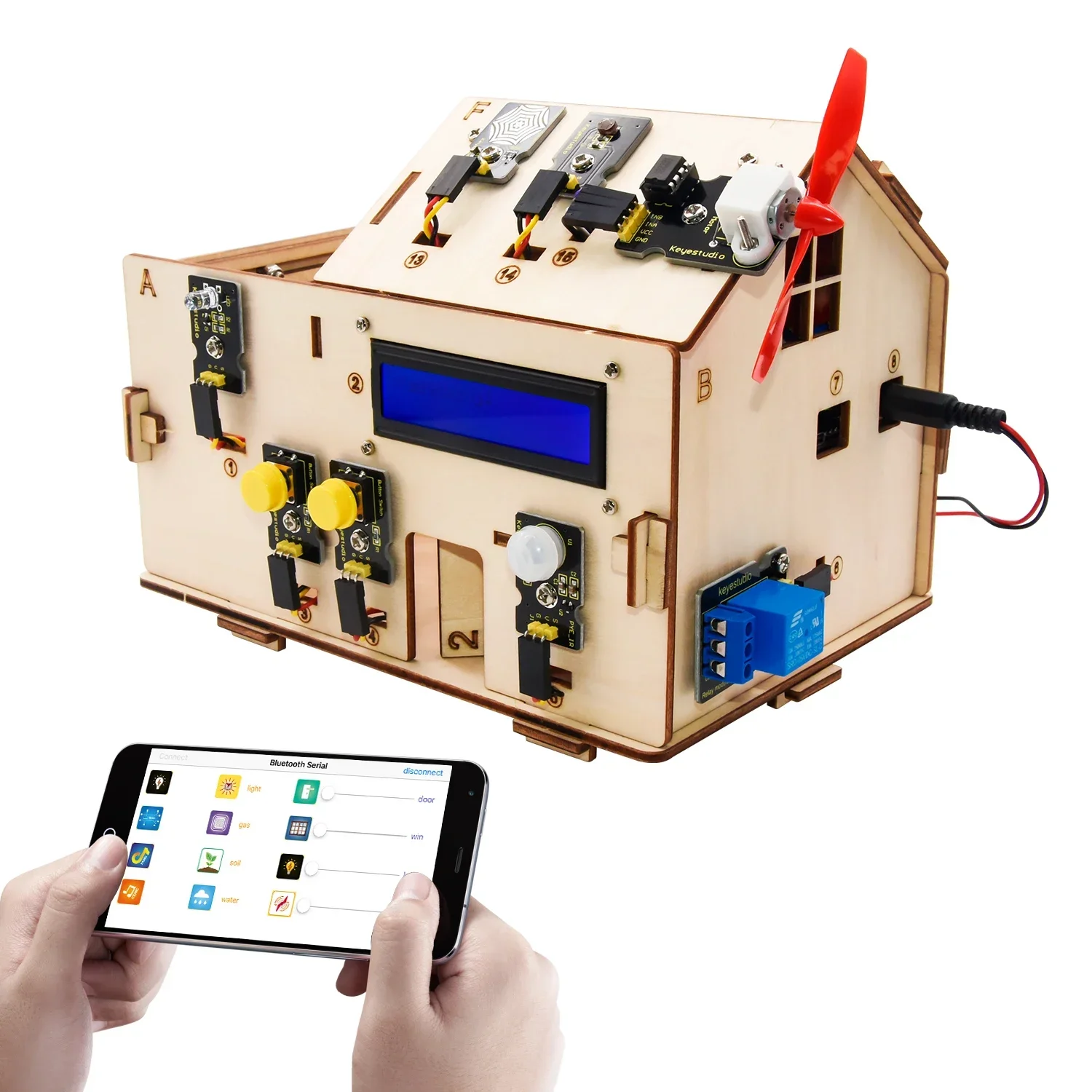New Keyestudio Smart IOT Home Kit with PLUS Board for Arduino Starter Kit DIY Projetcs STEM Programming /CE Compliant DIY Toys