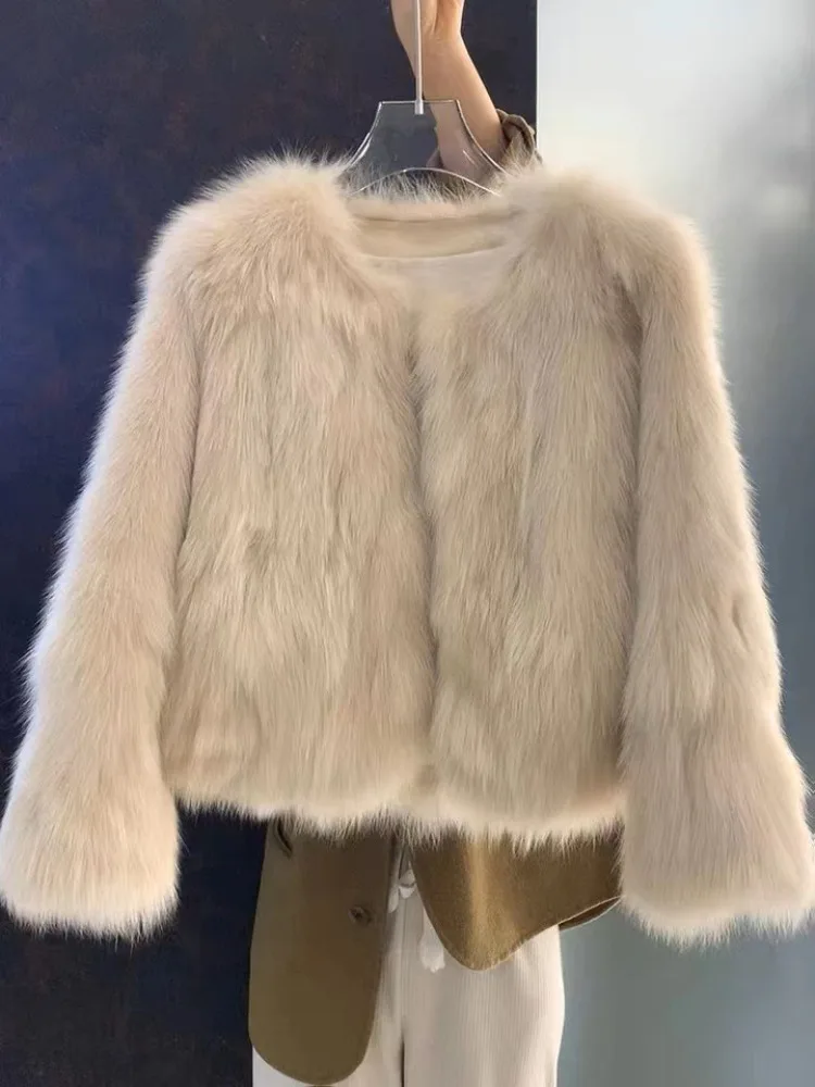 Women\'s Coat Women\'s Medium Long Fox Fur Young Style Imitation Mink Plush Coat 2023 Winter New Fur Jacket Woman Clothing