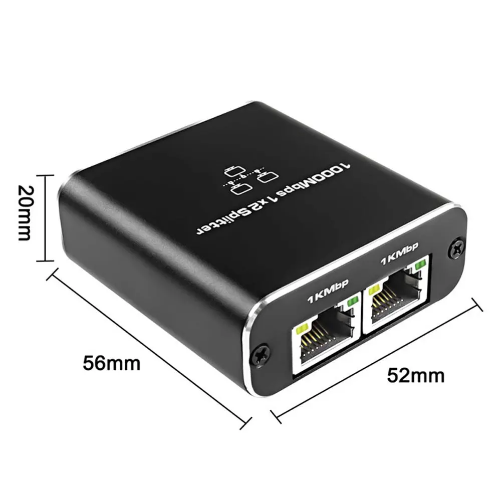 Gigabit Ethernet Switch Rj45 network splitter LAN Gigabit Extension Adapter 1000Mbps Network Connector 1to2 For PC Laptop TV Box Router