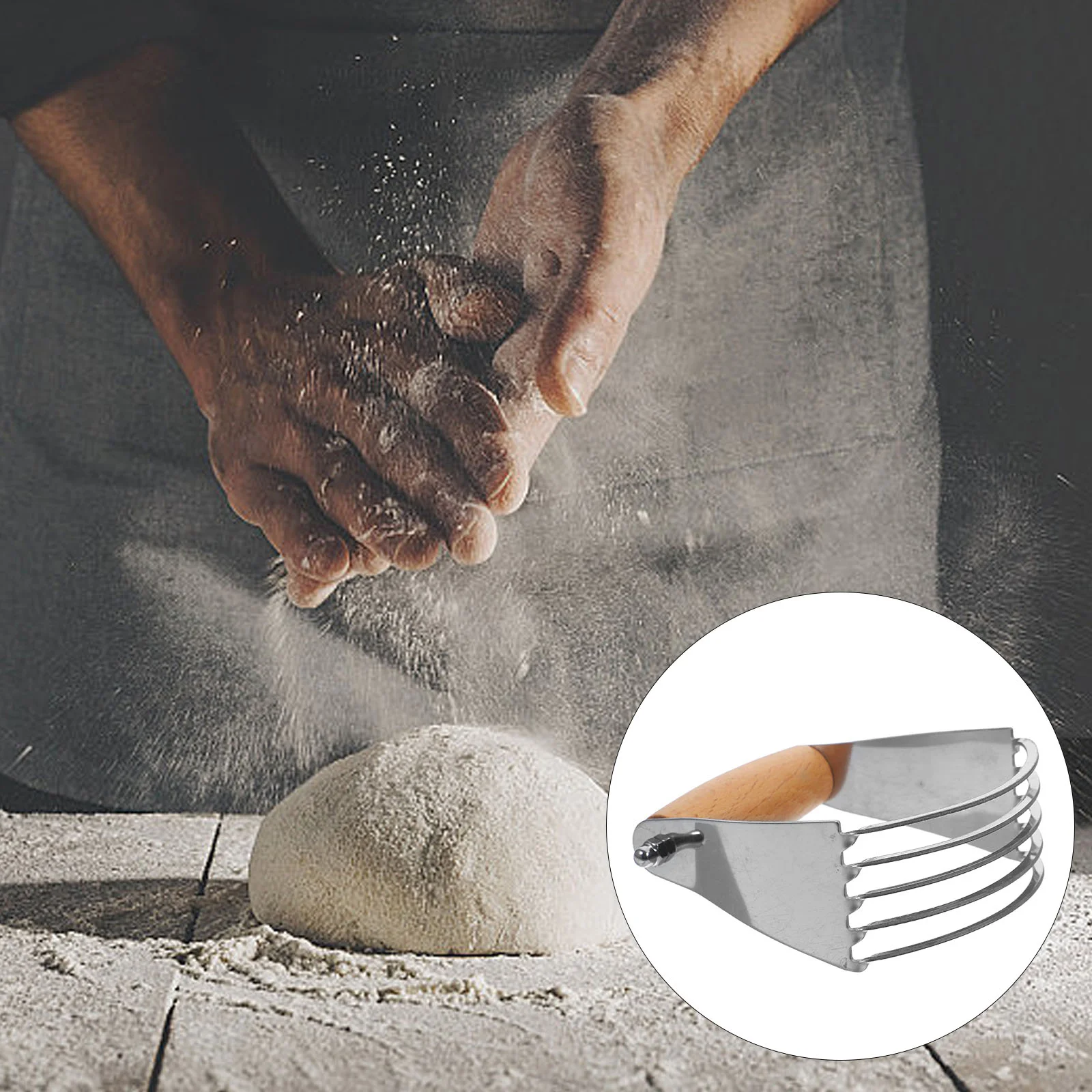 

Manual Dough Blender Reusable Flour Butter Mixer Stainless Steel Pastry Blades Cutter Kitchen Baking Tools