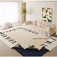 Double-layer Removable Washable Carpet for Living Room Simple Geometric Bedroom Bedisde Rug Home Sofa Coffee Table Mats Ковер 1