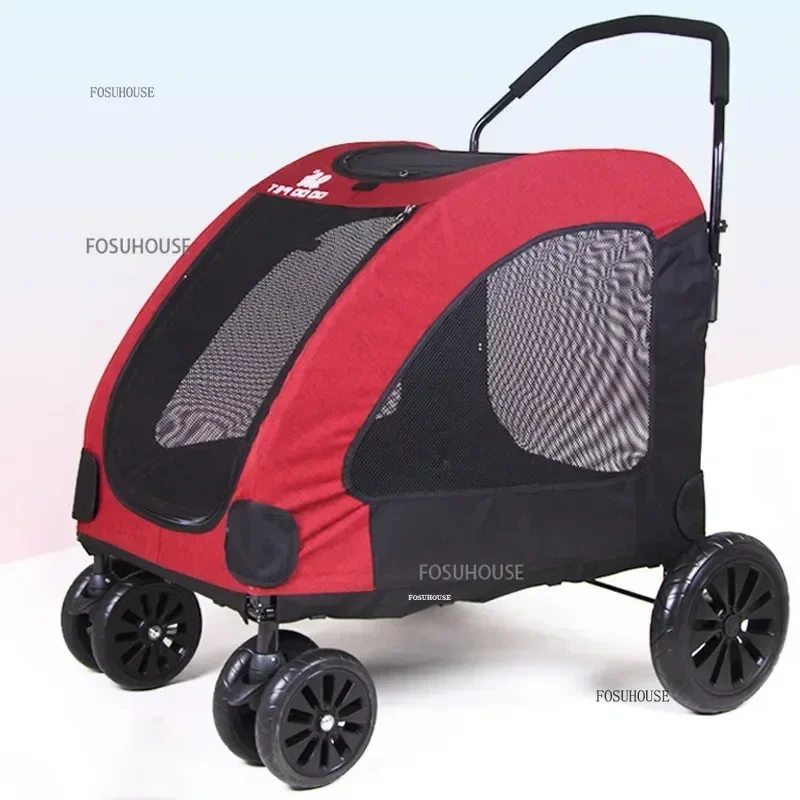 Cochecito plegable nórdico creativo para mascotas. Ligero y fácil de usar.